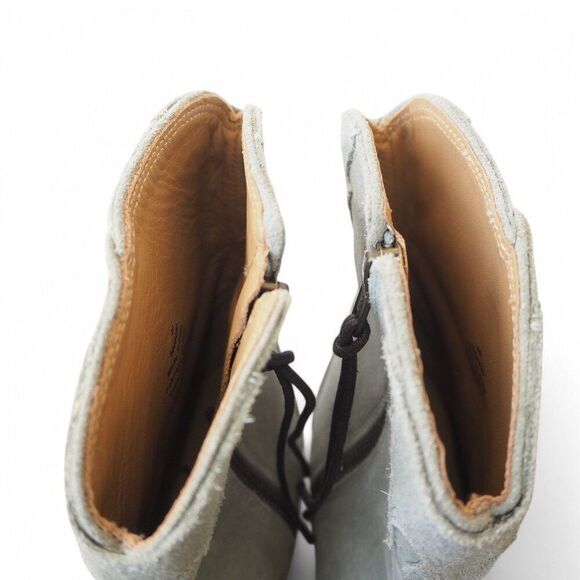 Free People New Frontier Suede Western Style Boots "Dusty Blue" Women's 9/40 - Picture 11 of 12